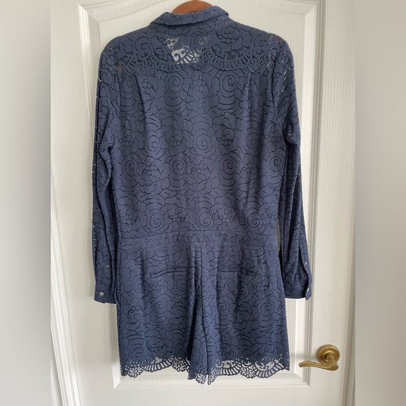 Banana Republic Navy Blue Lace Romper - Size 8 - Picture 5 of 8